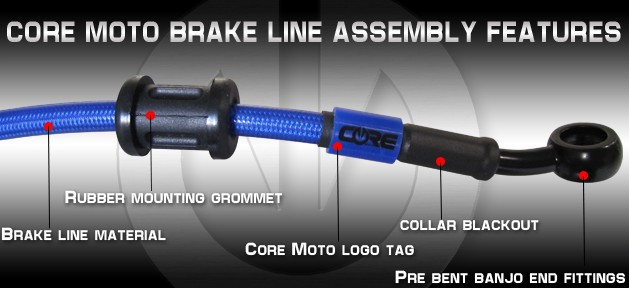 core moto brake line features