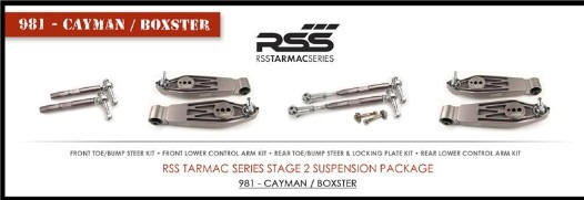 RSS TS-2-BC Tarmac Stage 2 Suspension Kit for Boxster/Cayman 981, 987, 986 Boxster / Caymans