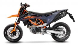 Leo Vince 14072U NERO Slip-On for KTM 690 Enduro R / SMCR  2019 - 2024