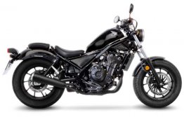 Leo Vince 15006BU CLASSIC RACER BLACK EDITION Slip-On for Honda CMX300 / CMX500 Rebel 2017 - 2025
