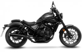 Leo Vince 15009FBU CLASSIC RACER BLACK EDITION Slip-On for Honda CMX1100 Rebel 2021 - 2024