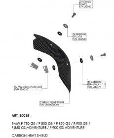 Leo Vince 80058 HEAT SHIELD for BMW F 750 / 800 / 850 / 900 2018 - 2025