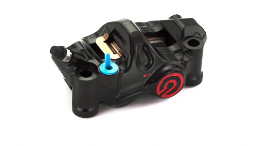 Brembo .484 Cafe BLACK 2-pc BILLET ALUM. FRONT Brake Caliper 108mm  120.B473.20 (LEFT SIDE CALIPER ONLY)  (FREE SHIPPING)