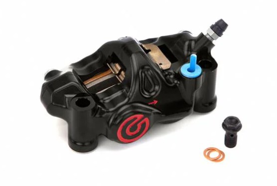 Brembo .484 Cafe BLACK 2-pc BILLET ALUM. FRONT Brake Caliper 108mm  120.B473.21 (RIGHT SIDE CALIPER ONLY)  (FREE SHIPPING)