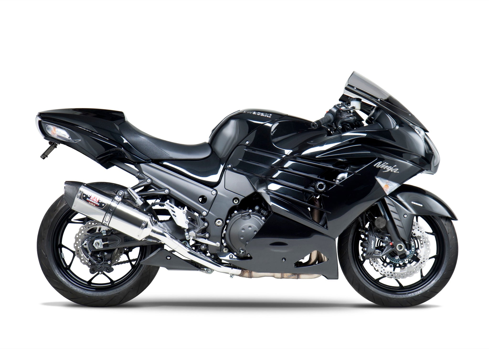 Yoshimura ZX-14R 12-25 Race R-77 Stainless Slip-On Exhaust, w/ Stainless Mufflers - 1414020520
