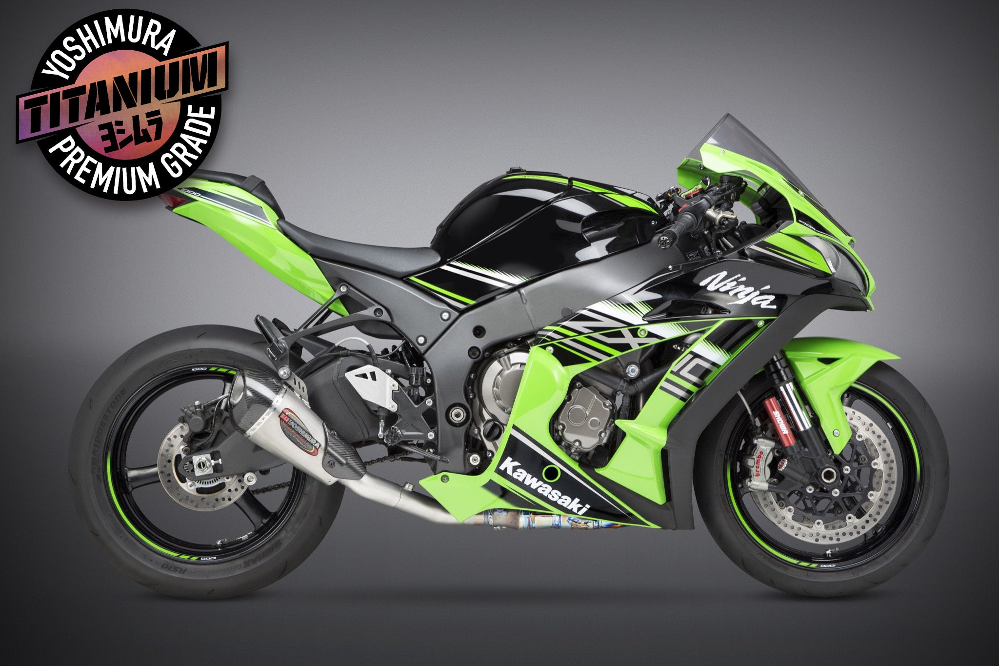 Yoshimura ZX-10R/RR 16-20 Race ALPHA T 3/4 Exhaust, w/ Titanium Muffler - 14182NP720