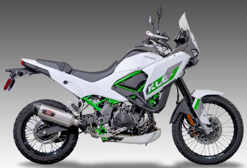 14500B0520   Yoshimura Race R-77 Stainless Slip-on Exhaust w/ Stainless Muffler - 2026 Kawasaki KLE 500