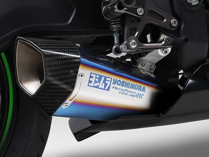 Yoshimura ZX4R 23-26/ZX-25R 21-23 RACE HEPTA FORCE TITANIUM BLUE FULL EXHAUST - 150-247-A26G0