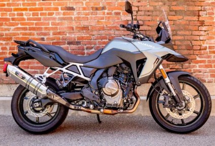 1U0-17A-5V50  Yoshimura R-77J Stainless Slip-On Exhaust  w/ Stainless Muffler - '23-26 Suzuki V-Strom 800