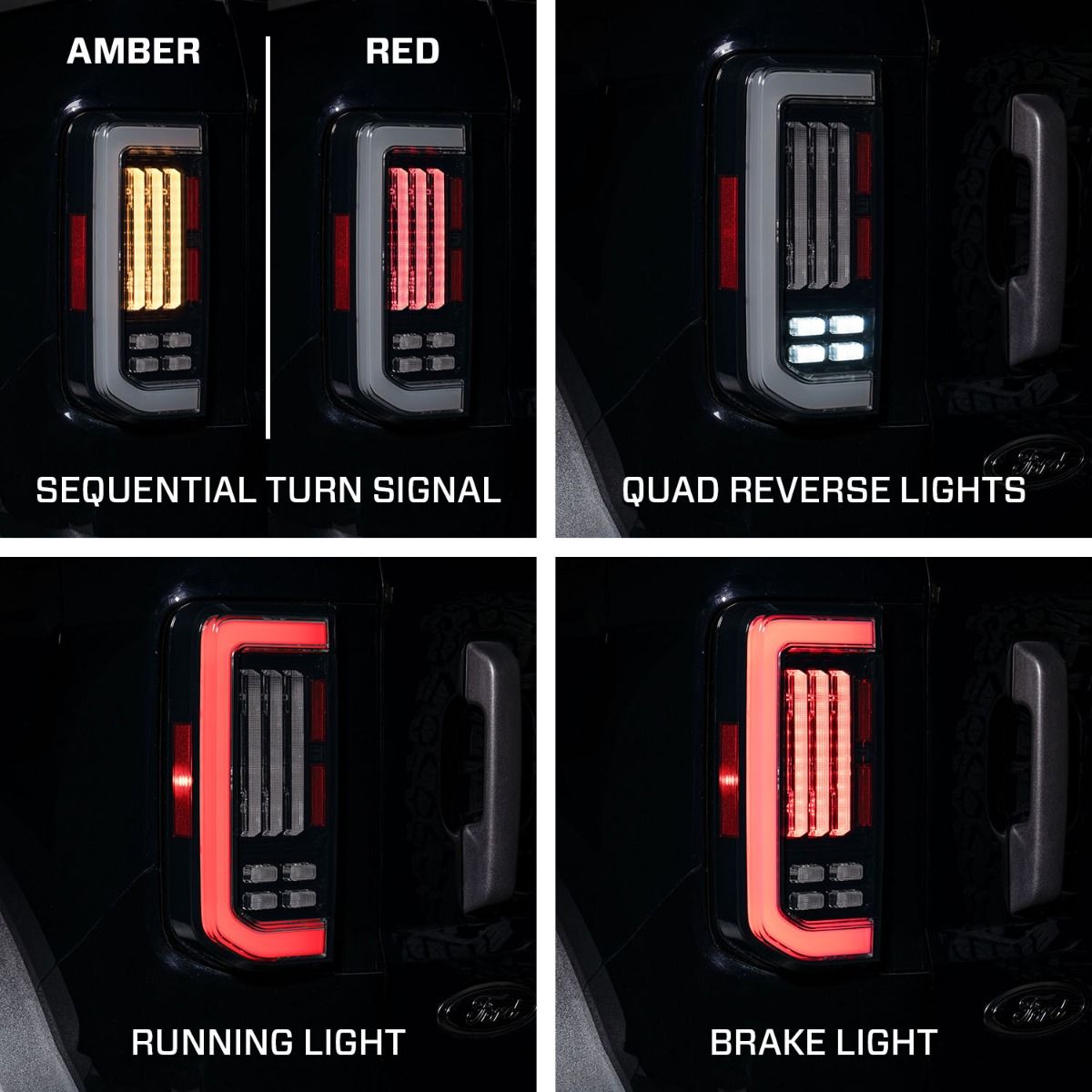 FORM Bronco tail lights - ford bronco tail lights comparison collage functions - FL0085