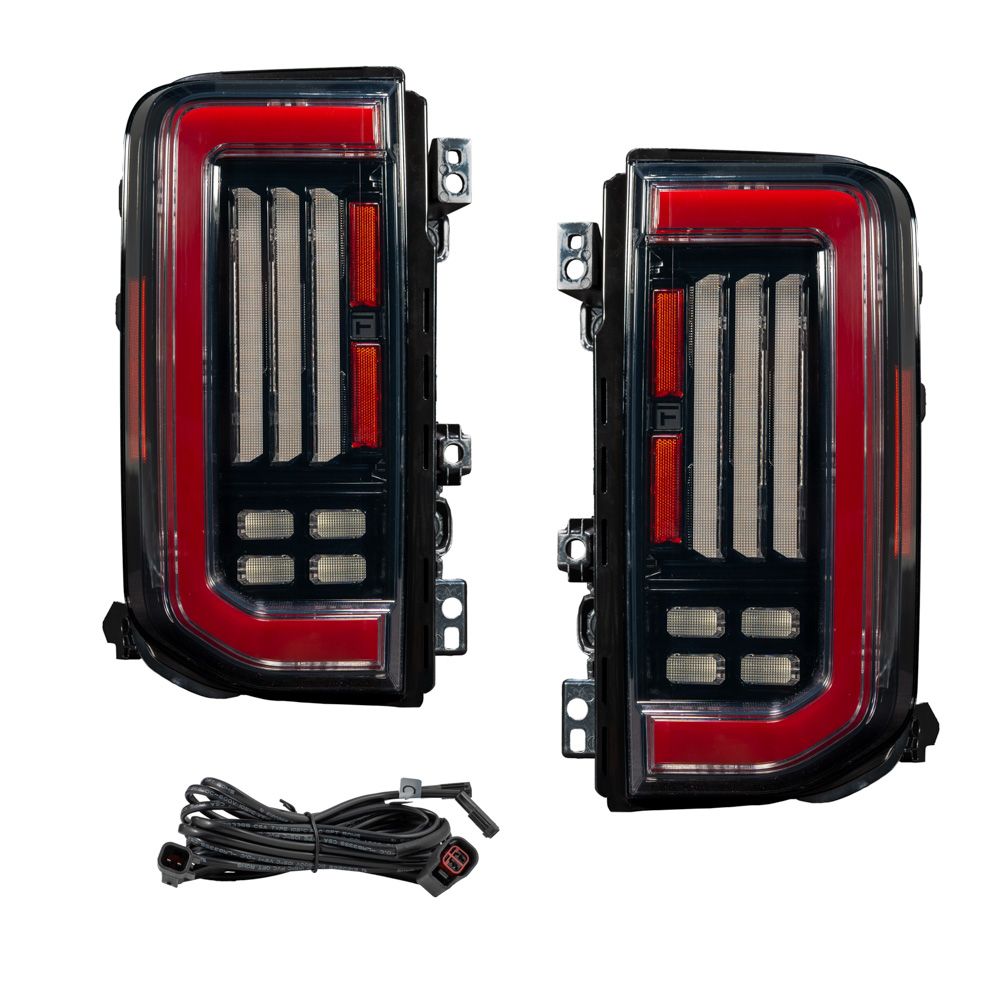 FORM Lighting LED Tail Lights, 2021-2026 Ford Bronco (Red Lens), Pair - FL0085