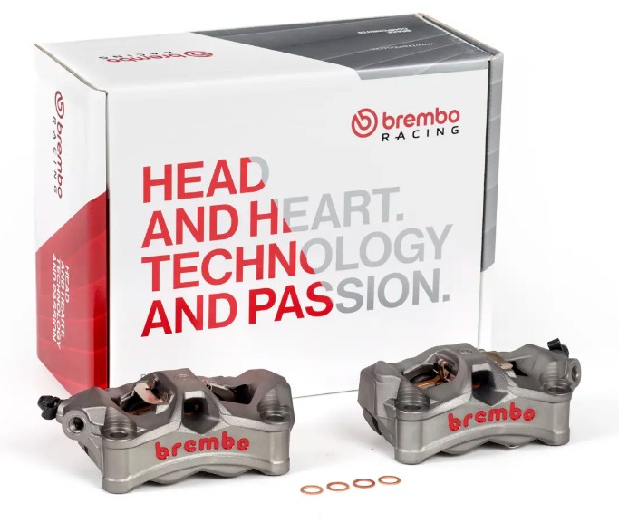 Brembo P4 30mm Stylema Cast Monobloc 100mm Radial Mount Caliper Kit, 220.D020.10 (FREE EXPRESS SHIPPING)
