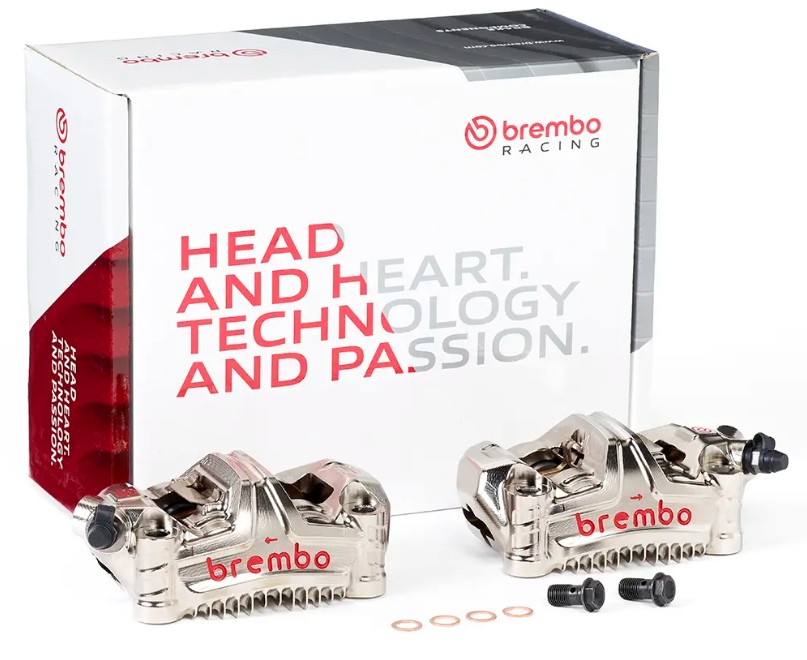 Brembo GP4-MS Finned 30mm Billet Monobloc 100mm Radial Mount Caliper Kit, 220.D600.50 (FREE EXPRESS SHIPPING)