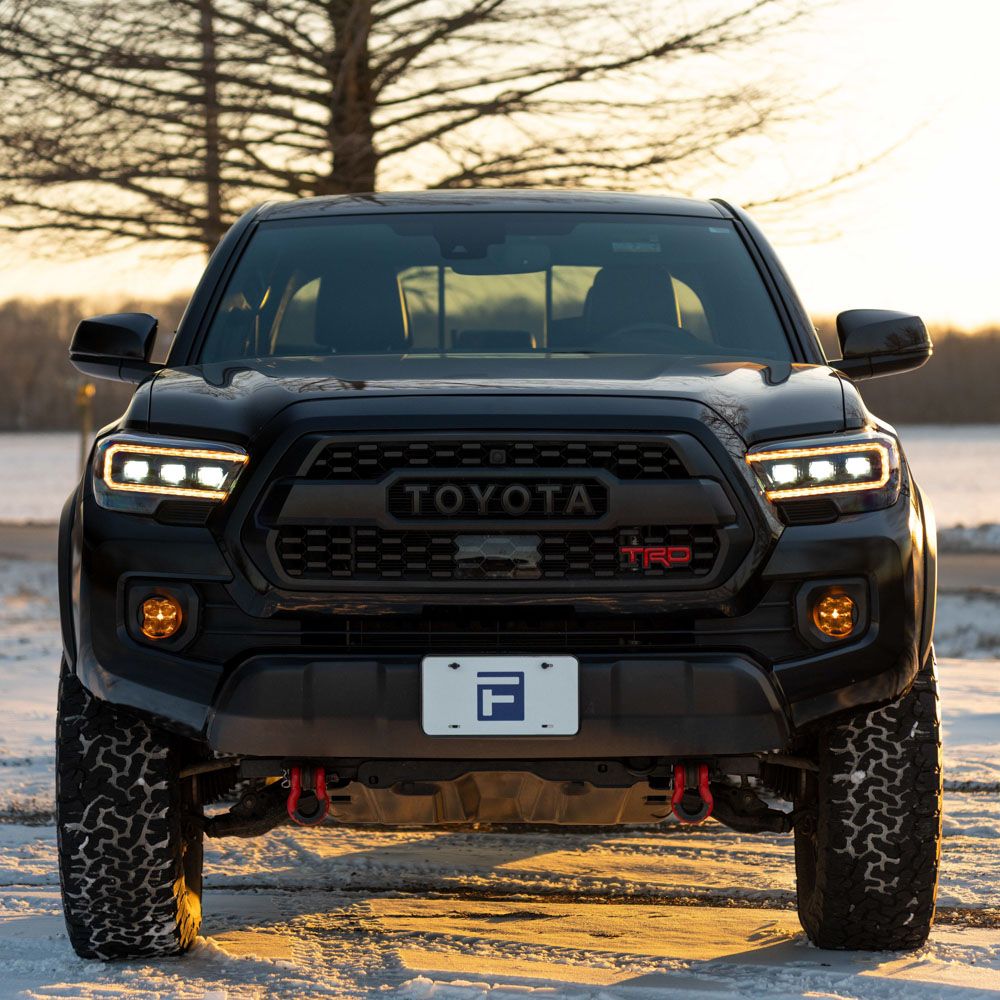 FORM Lighting LED Projector Headlights with Selectable DRL, 2016-2023 Toyota Tacoma (Black Bezel), Pair - FL0001