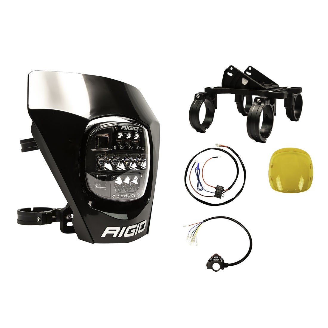 Rigid Industries Adapt XE Extreme Enduro Ready-To-Ride LED Moto Kit - Black 300416