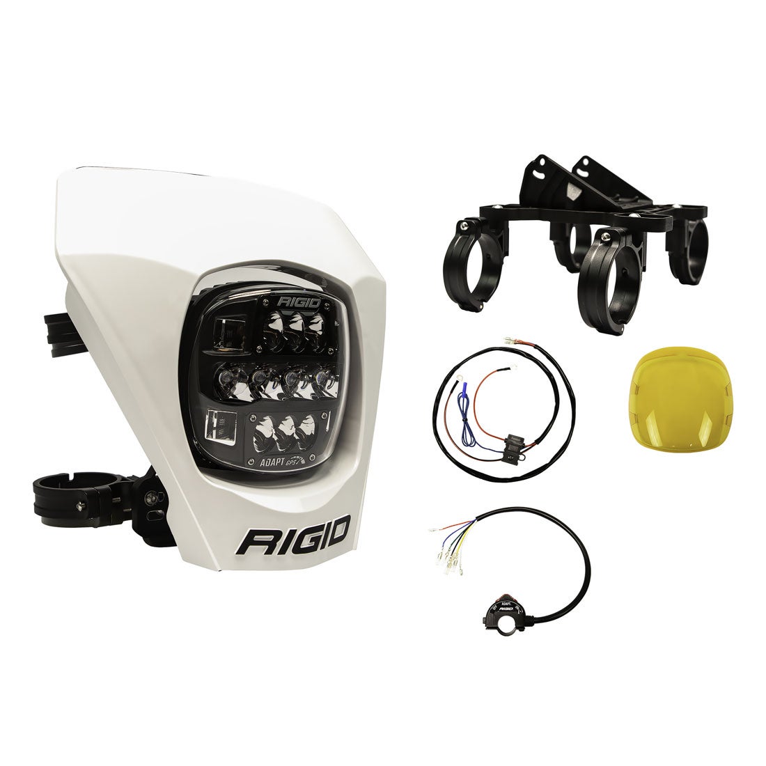 Rigid Industries Adapt XE Extreme Enduro Ready-To-Ride LED Moto Kit - White 300417