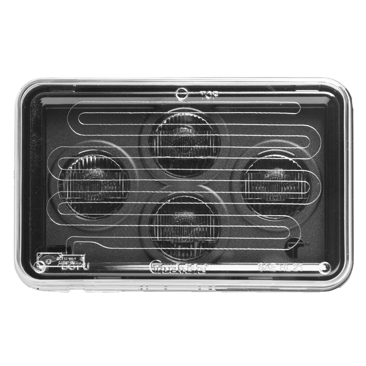 Rigid Industries Truck-Lite 37 Series 4"x6" Rectangular Heated LED Headlight - High Beam 37655C