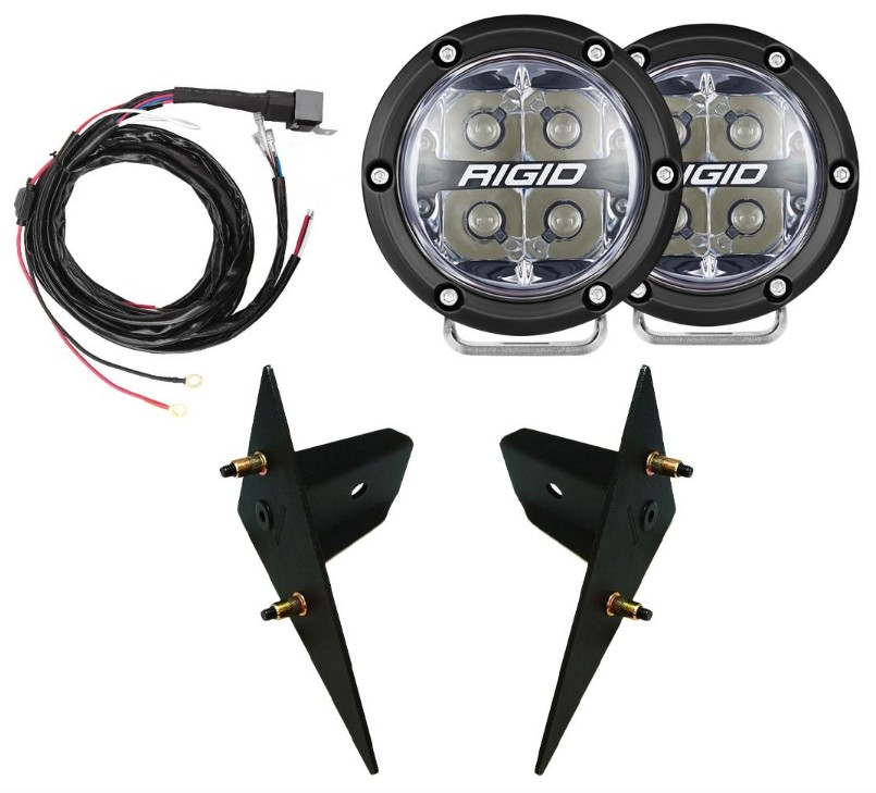 Rigid Industries A-Pillar Light Kit with 360-Series Spot Lights - 24+ Toyota Land Cruiser/GX550, 46762