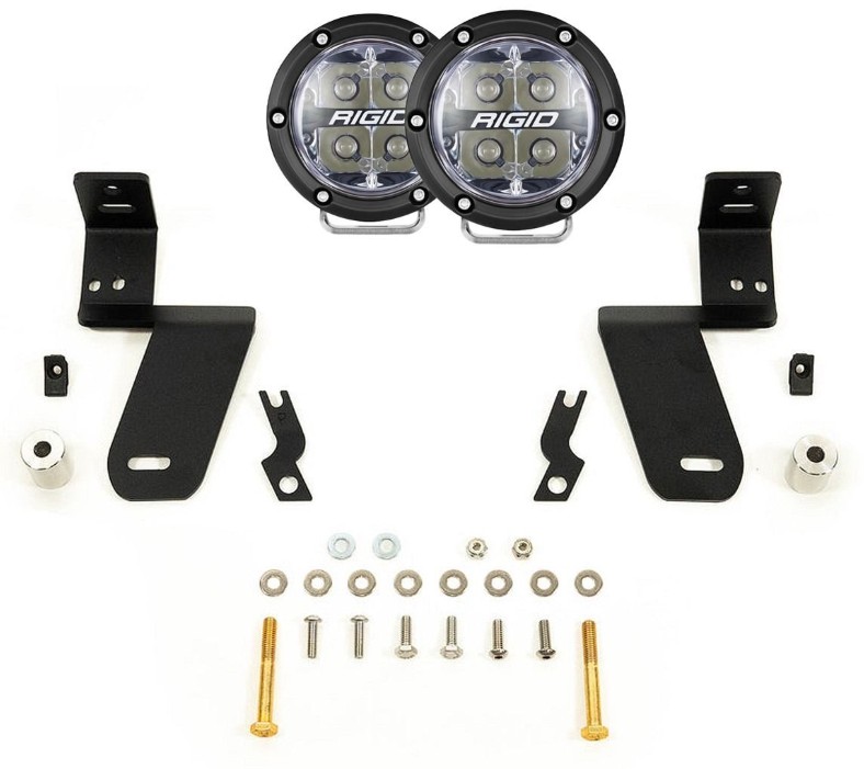 Rigid Industries A-Pillar Light Kit with 360-Series Spot Lights - 2019-27 Chevy Silverado 1500, 46784