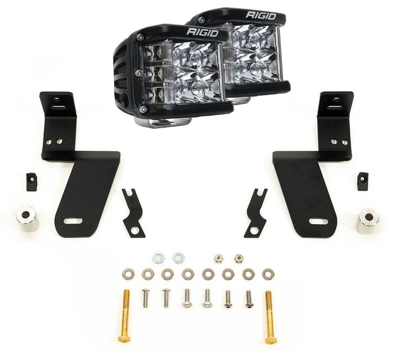 Rigid Industries A-Pillar Light Kit with D-SS Spot Lights - 2019-27 Chevy Silverado 1500, 46782