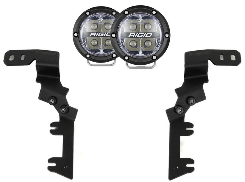 Rigid Industries A-Pillar Light Kit with 360-Series Spot Lights - 2023-27 Chevy/GMC Colorado/Canyon, 46790