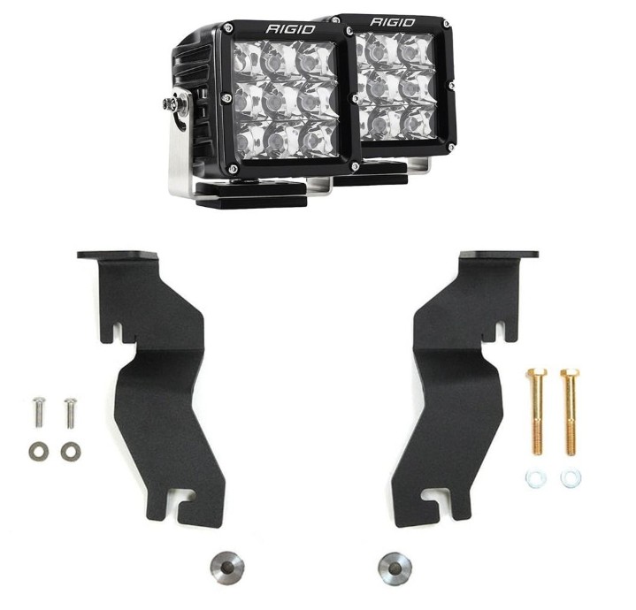 Rigid Industries A-Pillar Light Kit with D-XL Spot Lights - 2021-25 Chevy/GMC Yukon/Tahoe/Suburban, 46795