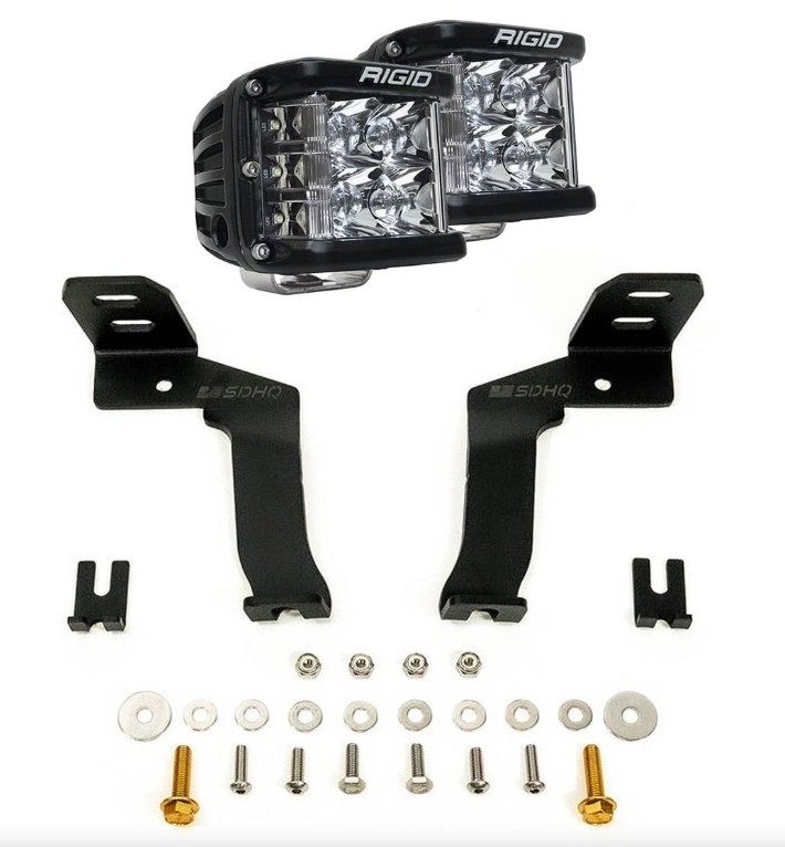 Rigid Industries A-Pillar Light Kit with D-SS Spot Lights - 2021-27 Ford F-150, 46797