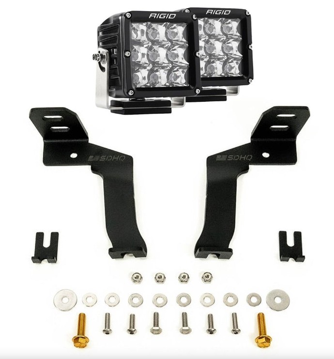 Rigid Industries A-Pillar Light Kit with D-XL Spot Lights - 2021-27 Ford F-150, 46798