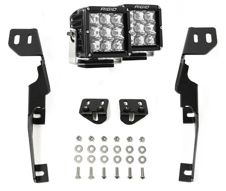 Rigid Industries A-Pillar Light Kit with D-XL Spot Lights - 2023-27 Ford Super Duty, 46801