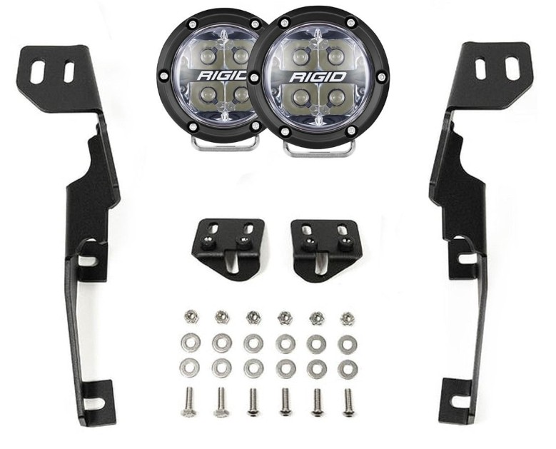 Rigid Industries A-Pillar Light Kit with 360-Series Spot Lights - 2023-27 Ford Super Duty, 46802