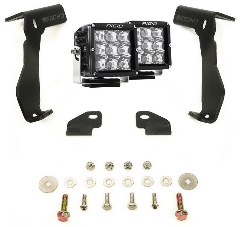 Rigid Industries A-Pillar Light Kit with D-XL Spot Lights - 2018-24 Ford Expedition, 46804