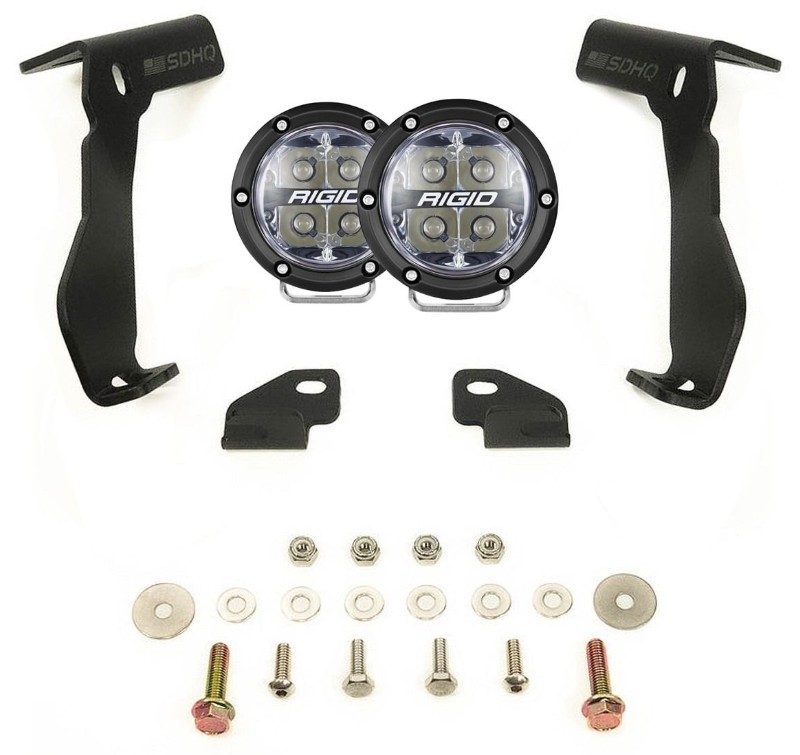 Rigid Industries A-Pillar Light Kit with 360-Series Spot Lights - 2018-24 Ford Expedition, 46805
