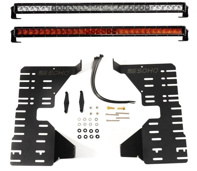 Rigid Industries SR-Series 30 inch Amber Pro & Spot/Flood Behind The Grille Light Kit - 2022-26 Toyota Tundra/Sequoia, 46809