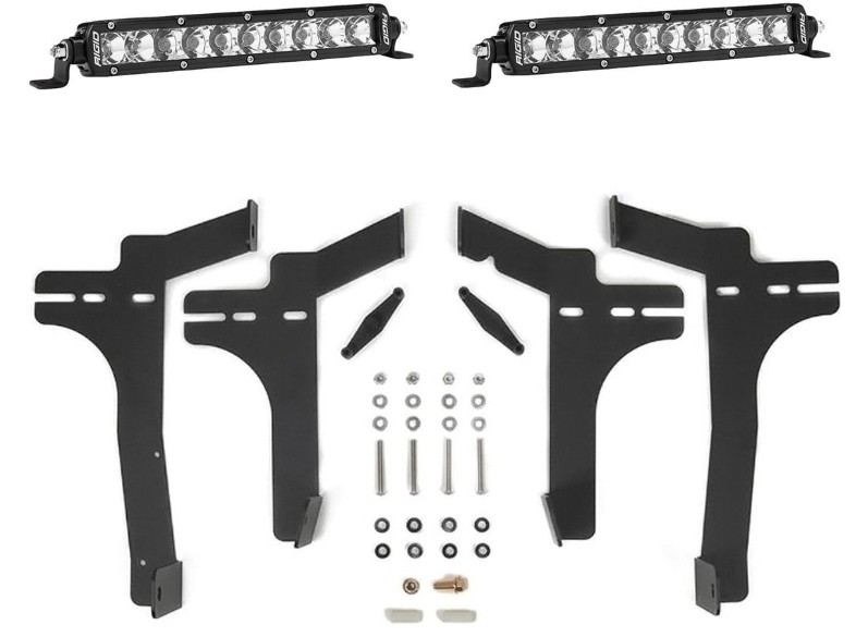 Rigid Industries SR-Series 10 inch Spot/Flood Behind The Grille Light Kit - 2024+ Toyota Tacoma, 46813