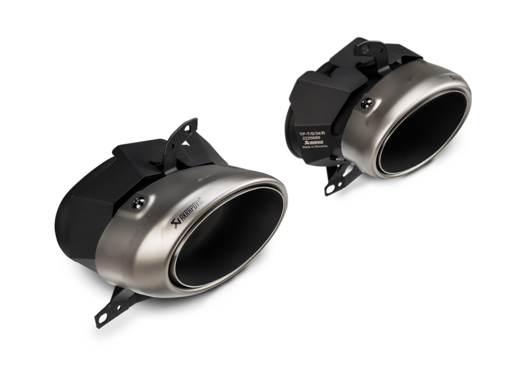Akrapovic 19-24 Porsche 911 Carrera Titanium Tail Pipe Set - TI Black - TP-T/S/56
