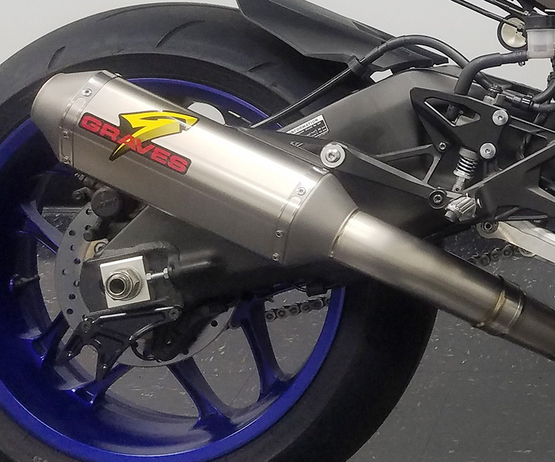 Graves Motorsports Yamaha R1 Full Titanium Exhaust System - Titanium 265mm Silencer EXY-17R1-FTT26