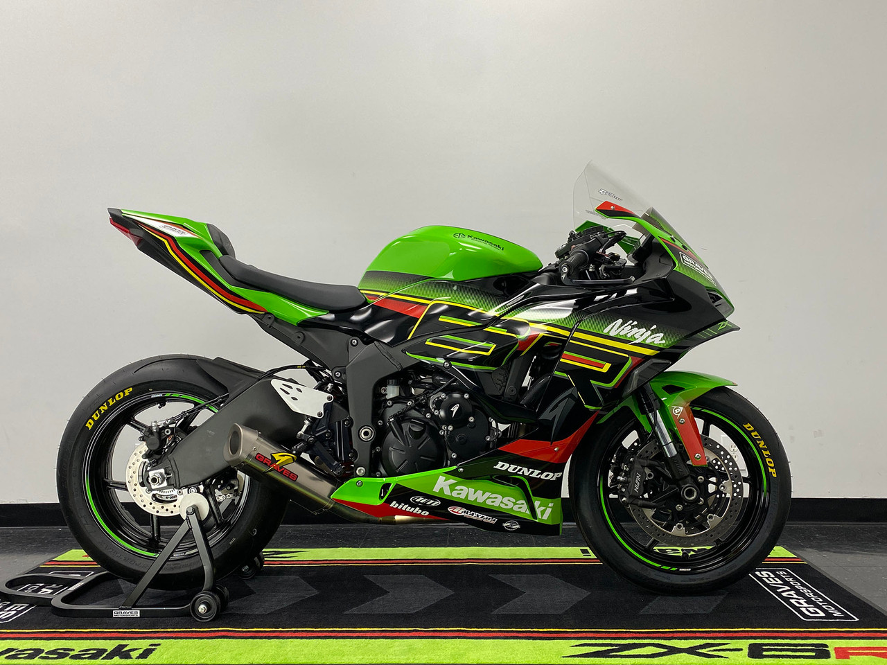 Graves Motorsports Kawasaki ZX-6R Full LINK Titanium WORKS Exhaust - Titanium Silencer EXK-19ZX6-FTTW