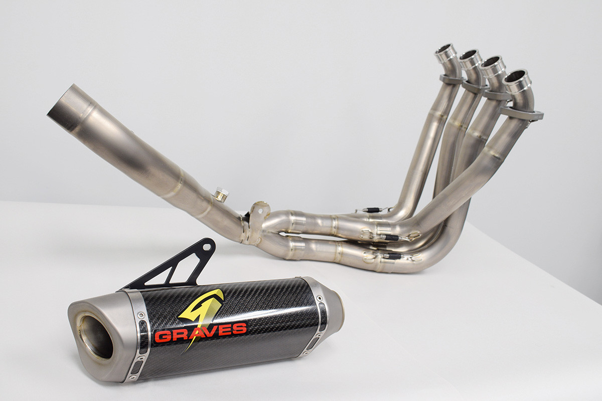 Graves Motorsports Suzuki GSX-R1000 Titanium Full Exhaust System - Carbon Silencer EXS-17G1-FTC