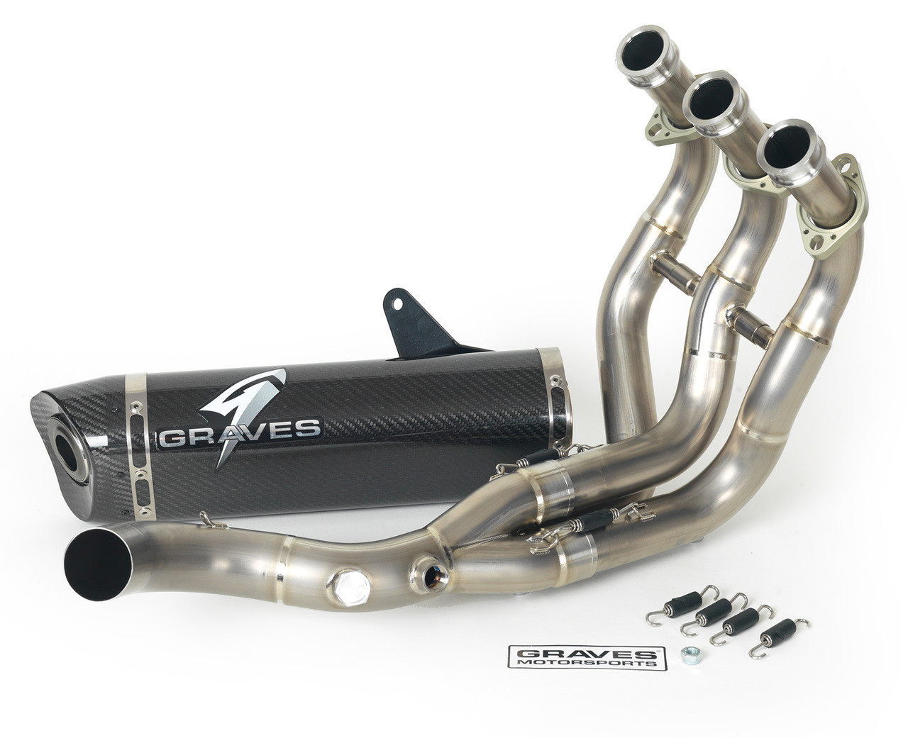 Graves Motorsports Yamaha FZ-09 / MT-09 / FJ-09 / XSR900 Full Titanium Exhaust - Carbon Silencer EXY-14FZ09-FTC