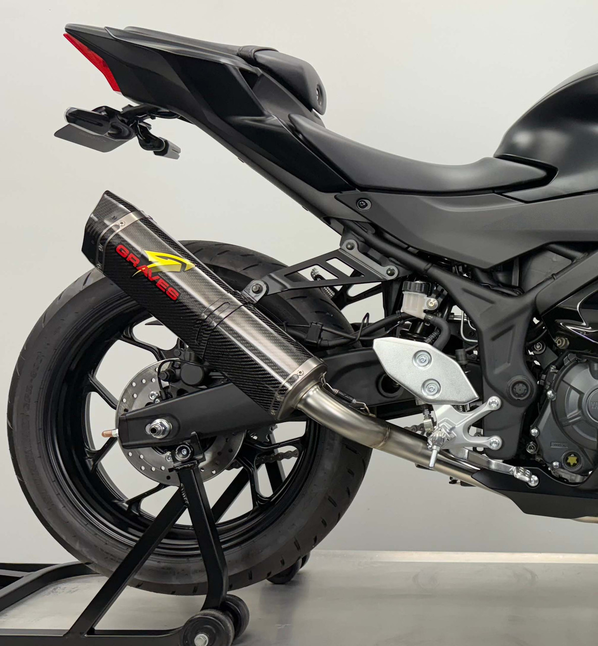 Graves Motorsports Yamaha R3 WORKS 2 Full Exhaust System EXY-19R3-FSCW2