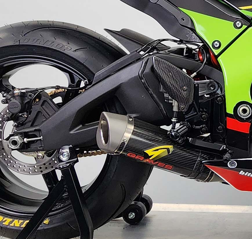 Graves Motorsports Kawasaki ZX-10R WORKS LINK Low Mount Full Exhaust System EXK-16ZX1-FTCL