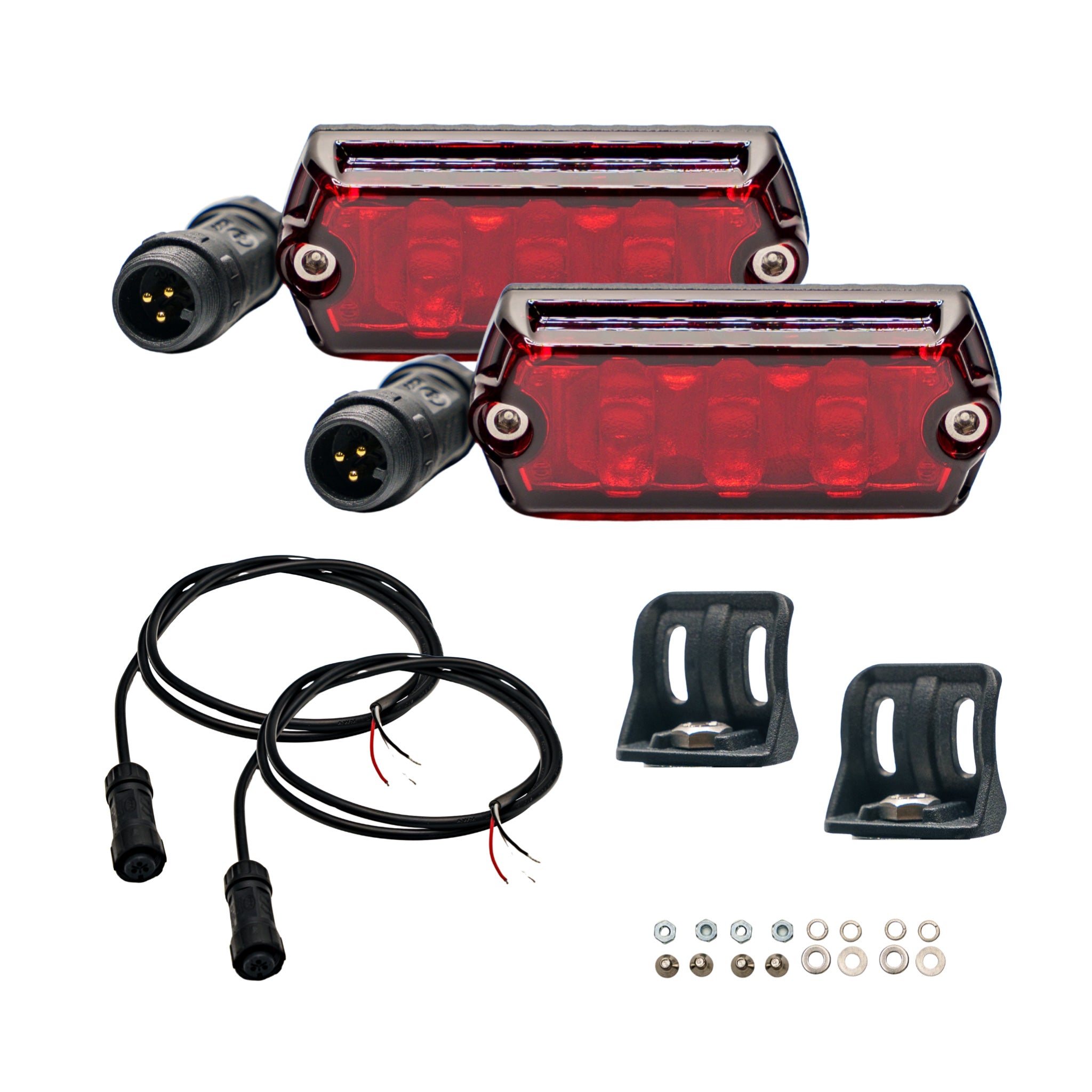 NACHO NANO 2" LED Scene Lights, Red, Pair - NAN312
