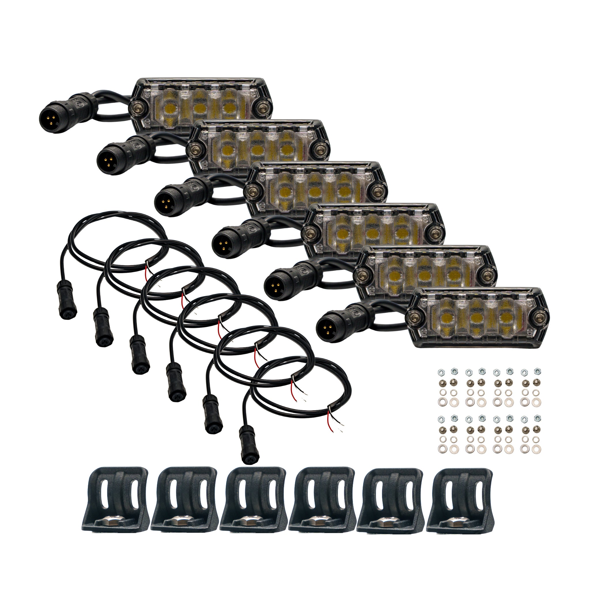 NACHO NANO 2" LED Scene Lights, White, 6-Pack - NAN116