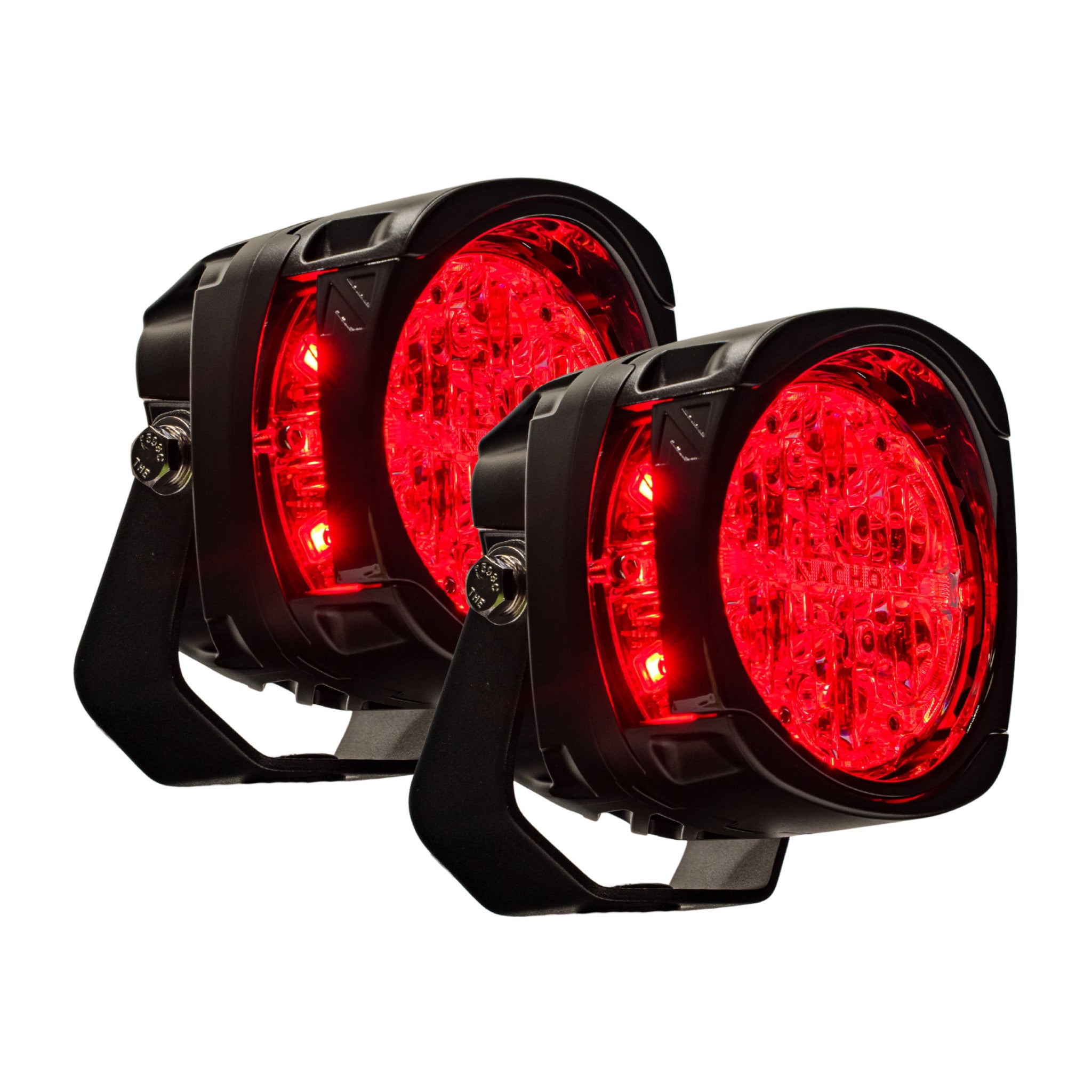 NACHO Quatro Chase 4" LED Chase/Strobe Lights, Red, Pair - PM455RD