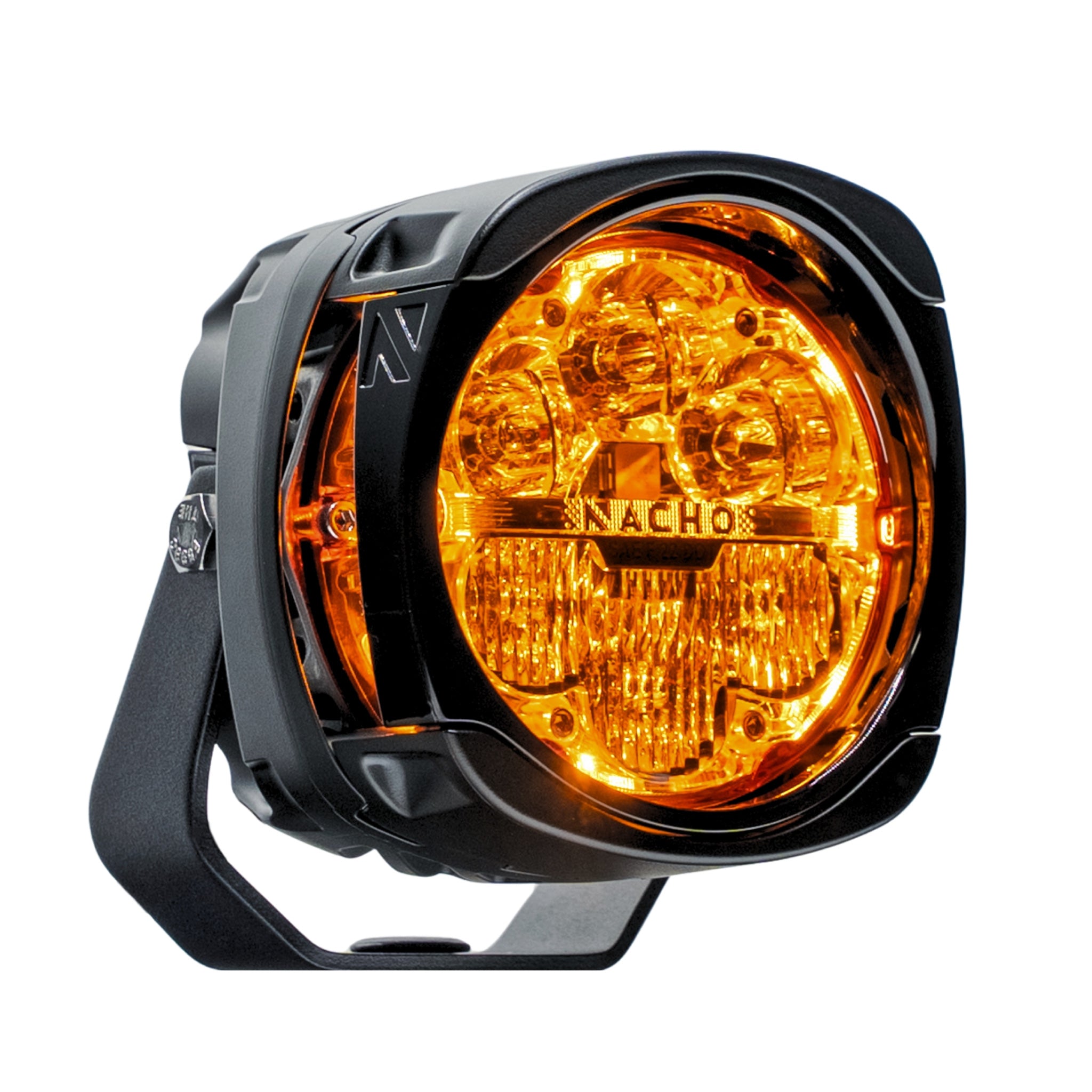 NACHO Quatro SAE/Spot Combo 4" LED Fog Lights, Amber Lens, Pair - PM491