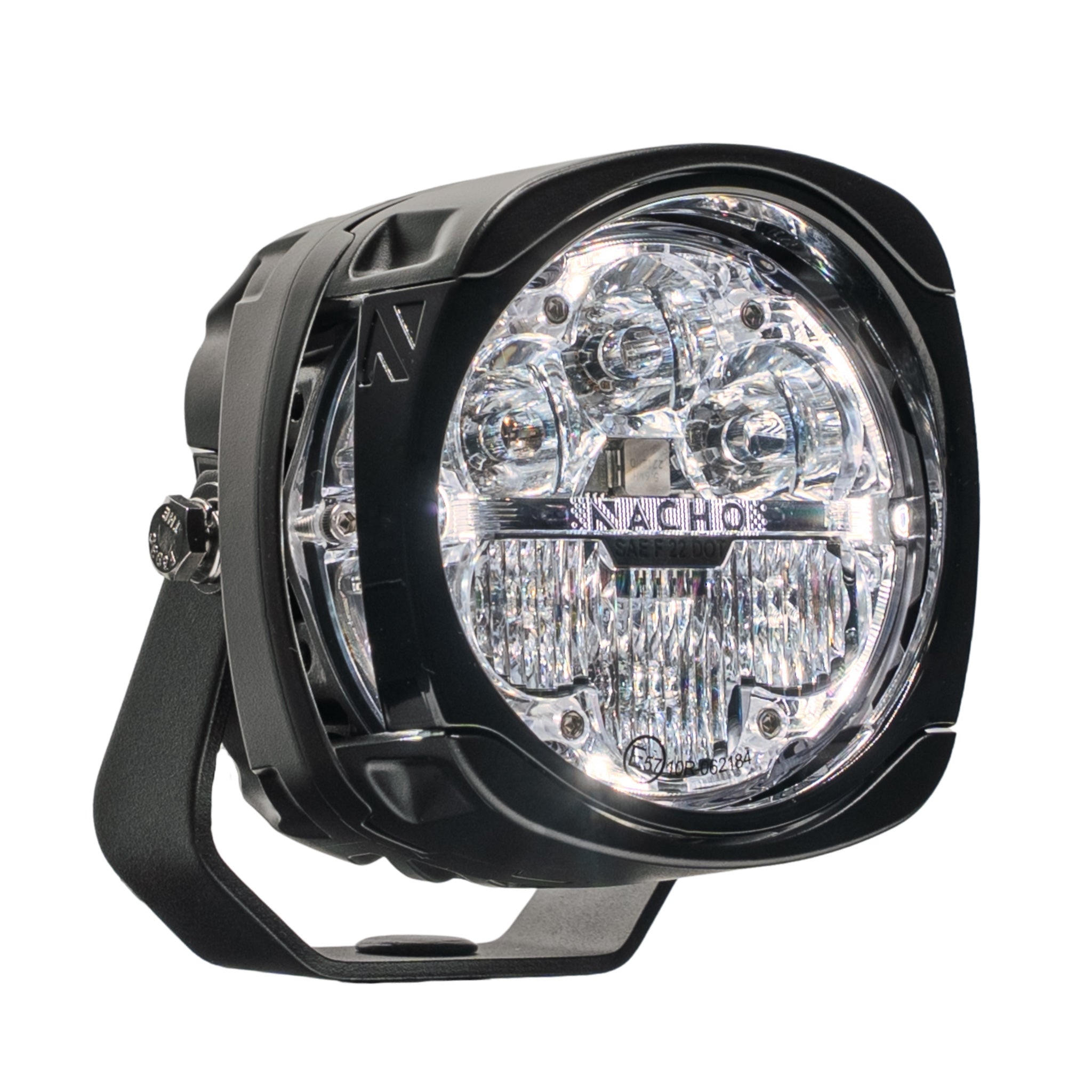 NACHO Quatro SAE/Spot Combo 4" LED Fog Lights, Clear Lens, Pair - PM461