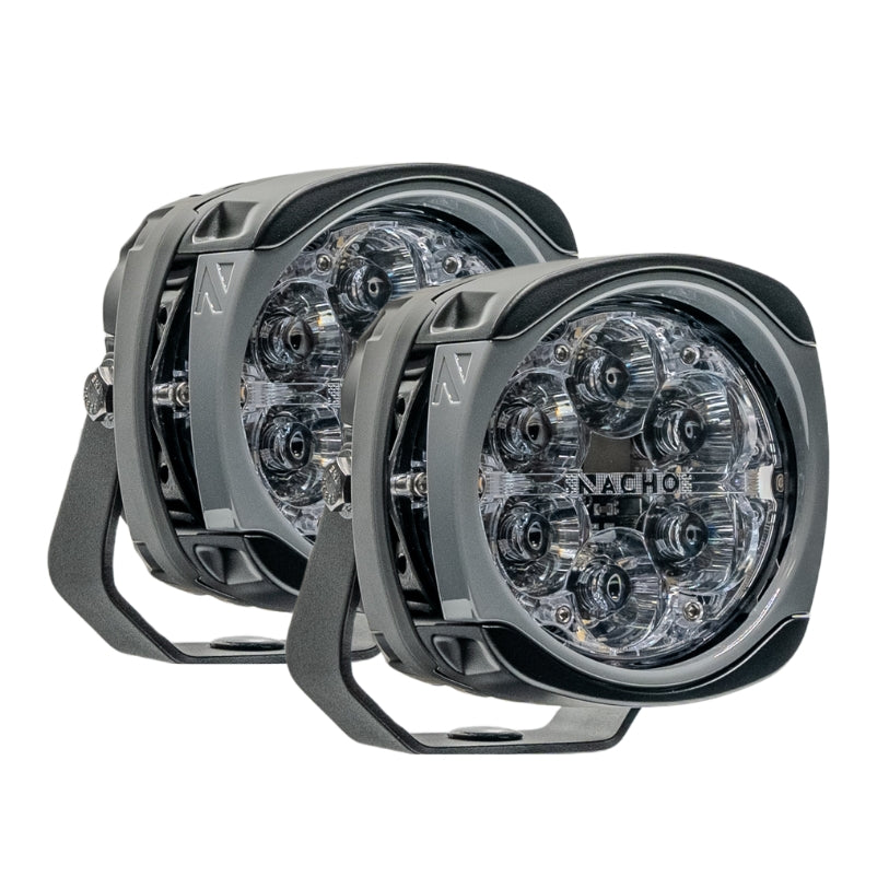NACHO Quatro Supreme 100 4" LED Off-Road Lights, Pair - PM415