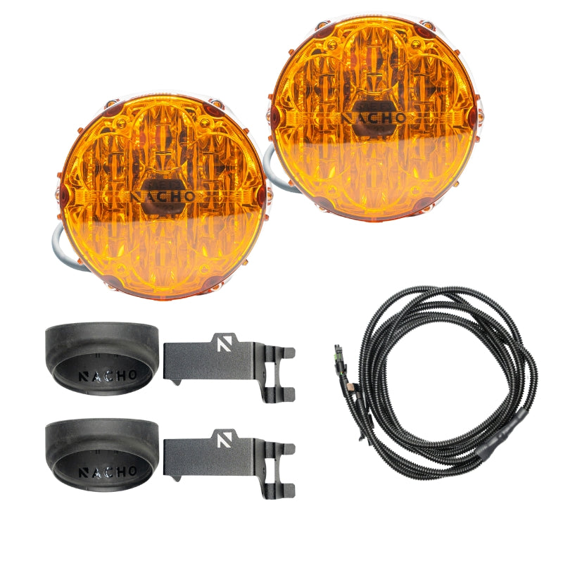 NACHO Quatro SAE Plug-N-Play Fog Light Kit, Toyota Tundra/Tacoma/4Runner, Amber, Pair - V3TO1KASO