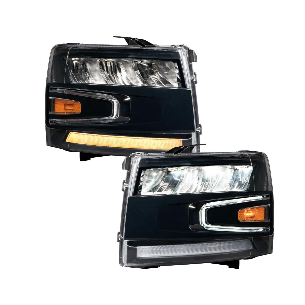 FORM Lighting LED Reflector Headlights, 2007-2013 Chevrolet Silverado, Pair - FL0004