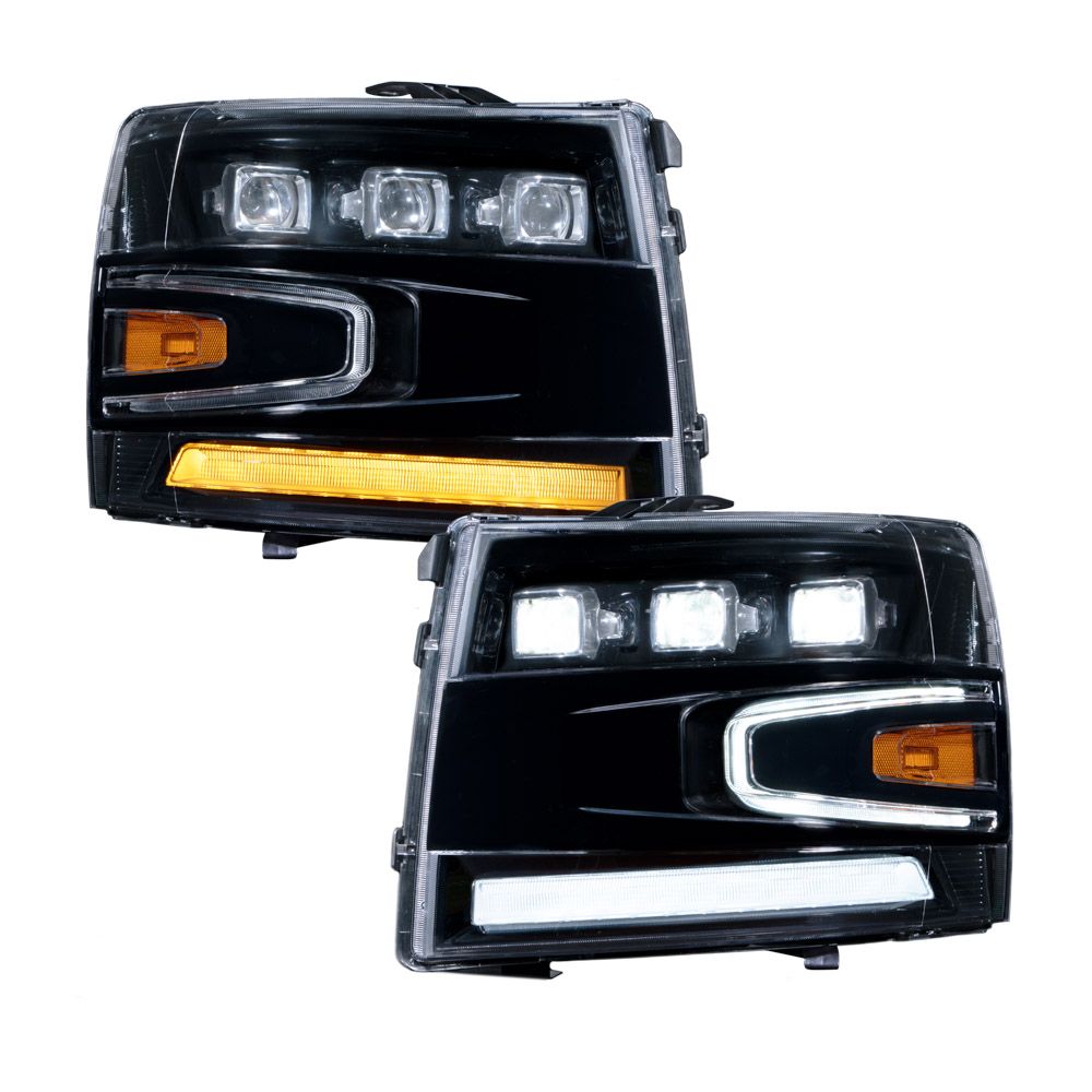 FORM Lighting LED Projector Headlights, 2007-2013 Chevrolet Silverado, Pair - FL0005